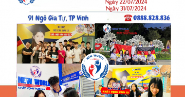 NEW WORLD THÔNG BÁO LỊCH KHAI GIẢNG CÁC LỚP TIẾNG ĐỨC THÁNG 07/2024